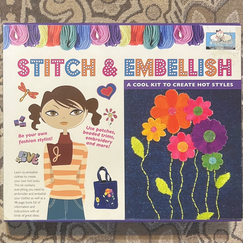 Stitch & Embellish - A Cool Kit to Create Hot Styles-Embroidery, Patches, Trims+